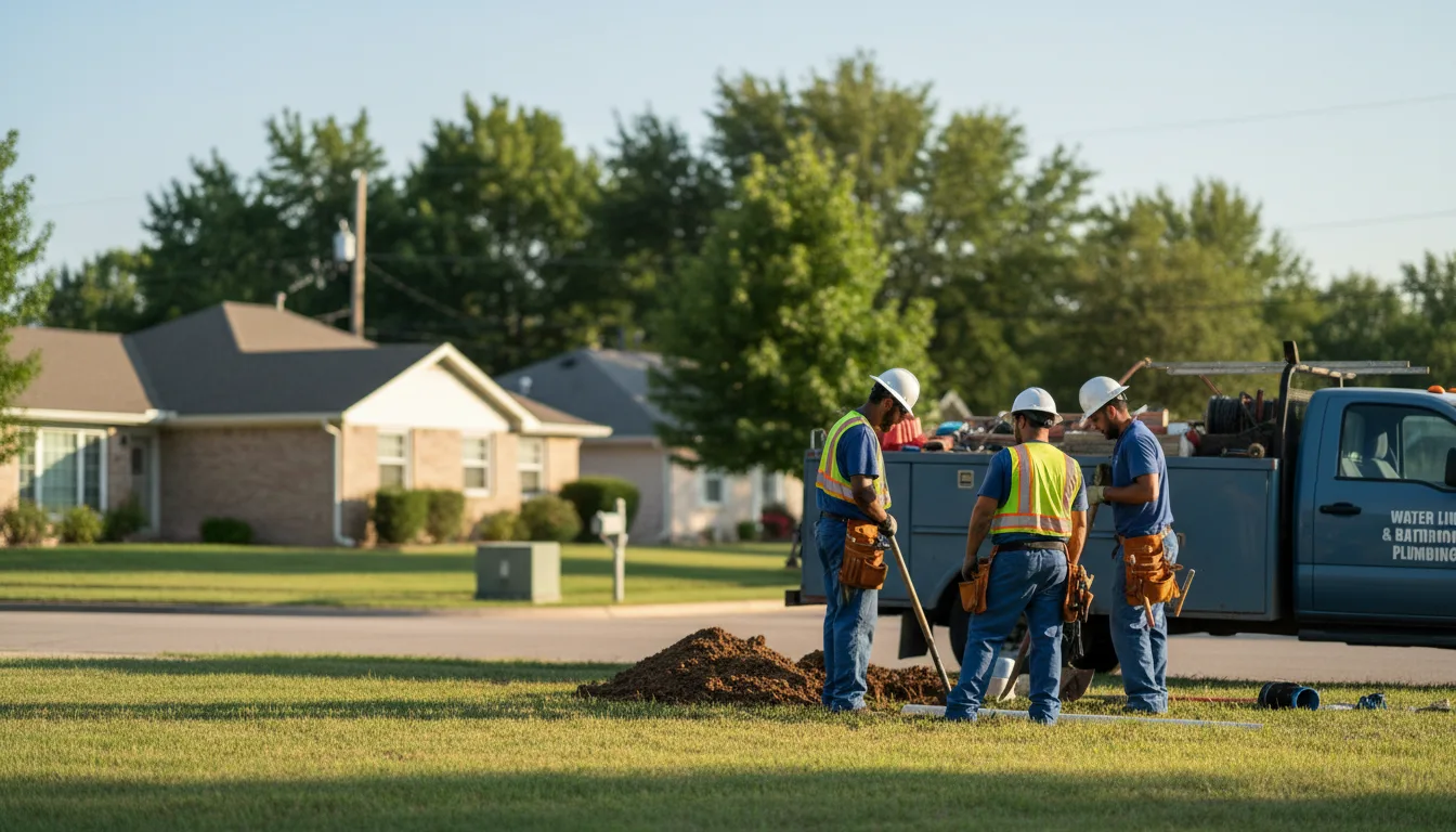Residential water line and bathroom plumbing service in Plain, WI